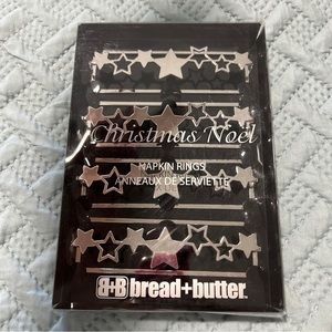 Bread + Butter Christmas Noel Napkin Rings 5”